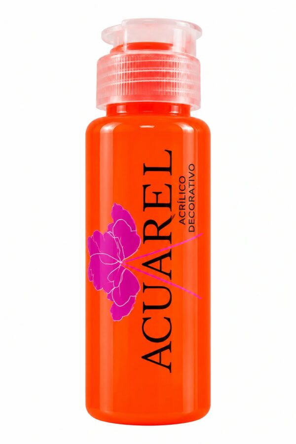 ACRÍLICO DECORATIVO ACUAREL 60cc - NARANJA FLUO